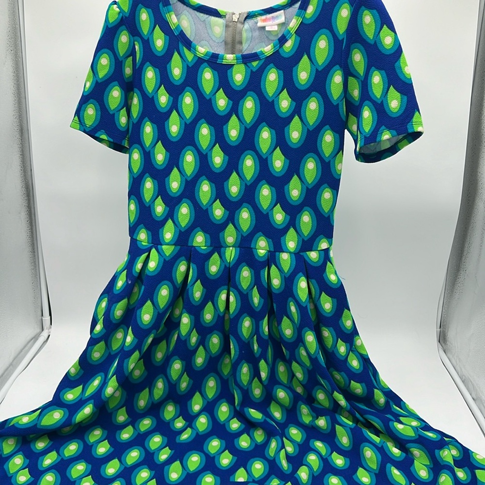 LuLaRoe Amelia size small zip up dress with pockets.